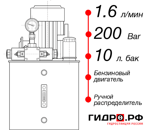 Бензиновая гидростанция НБР-1,6И201Т