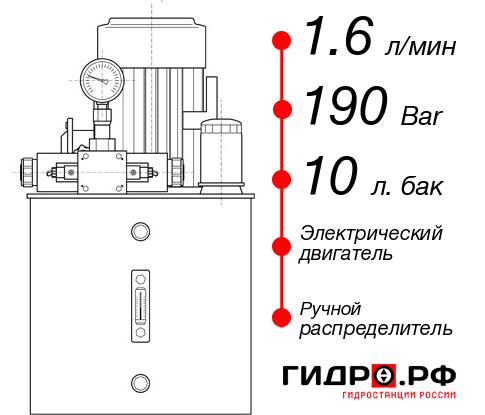 Гидравлическая маслостанция НЭР-1,6И191Т
