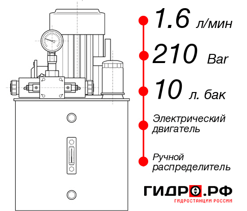 Гидравлическая маслостанция НЭР-1,6И211Т
