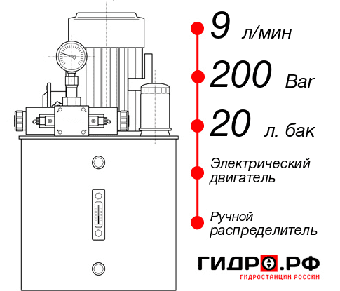 Гидростанция для дровокола НЭР-9И202Т